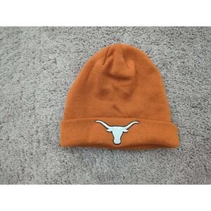 Texas Longhorns‎ Beanie Mens OSFA NCAA Longhorn Headwear Knit Logo Orange